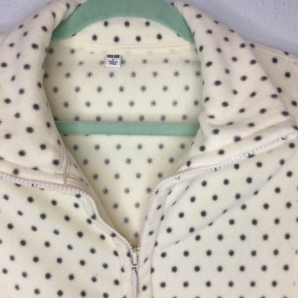 Uniqlo women's size Small polka dot fleece jacket. - Picture 4 of 8